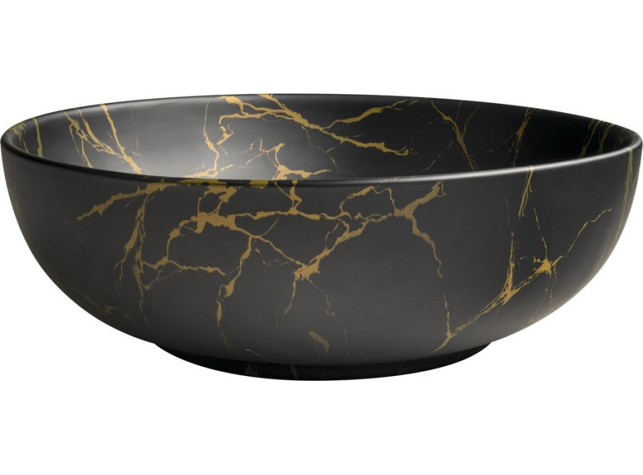 Sapho RONDANE keramické umývadlo na dosku Ø 41cm, portoro mramor AR435PT