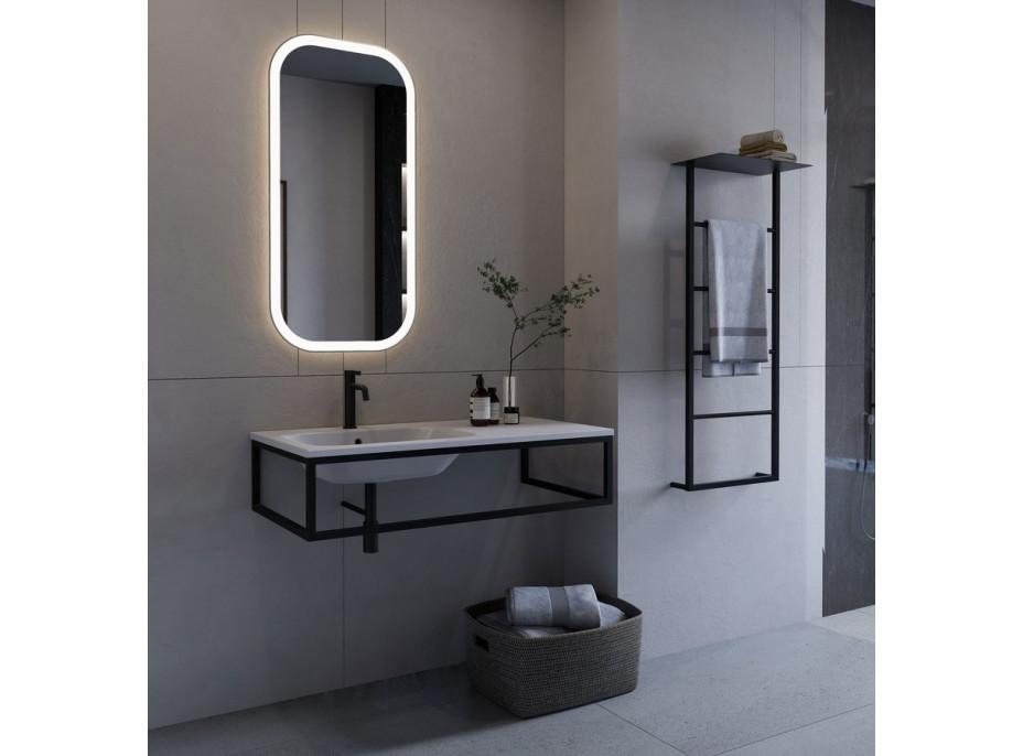 Sapho SKA konzola pod umývadlo/dosku 100x22x51cm, čierna mat SKA810