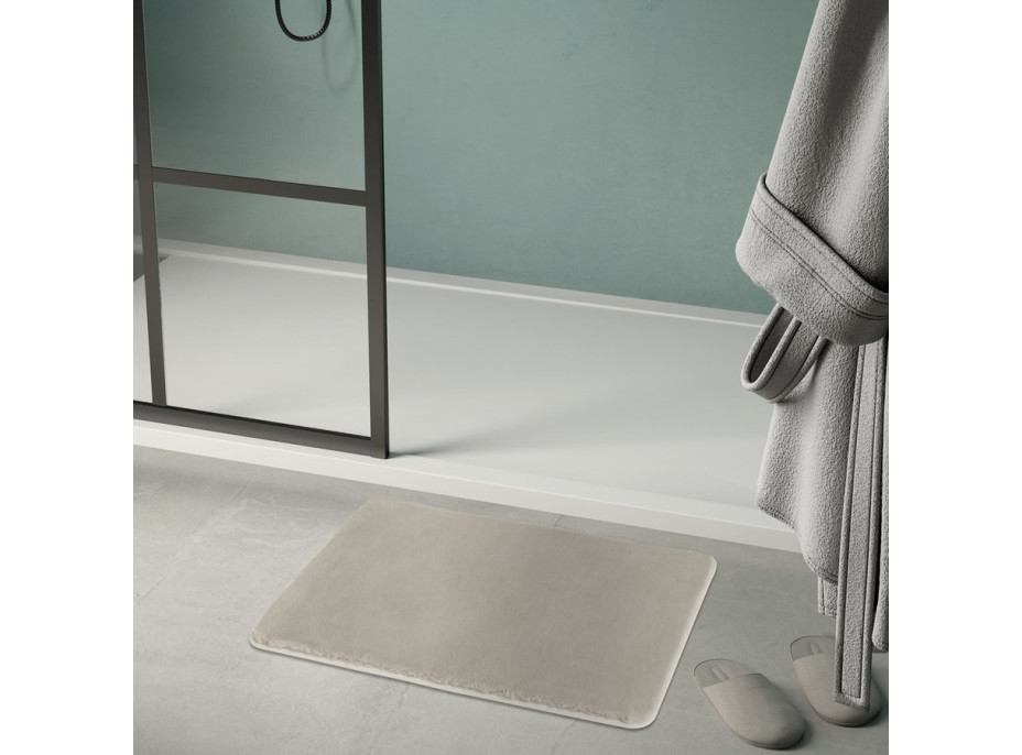 Gedy FUZZY kúpeľňová predložka, 60x100cm, 100% polyester, protišmyk, tortora 96FY100666