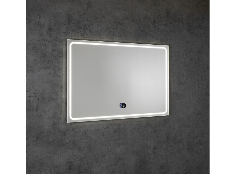 Sapho GEMINI zrkadlo s LED osvetlením 100x70cm, múdre funkcie GM100K