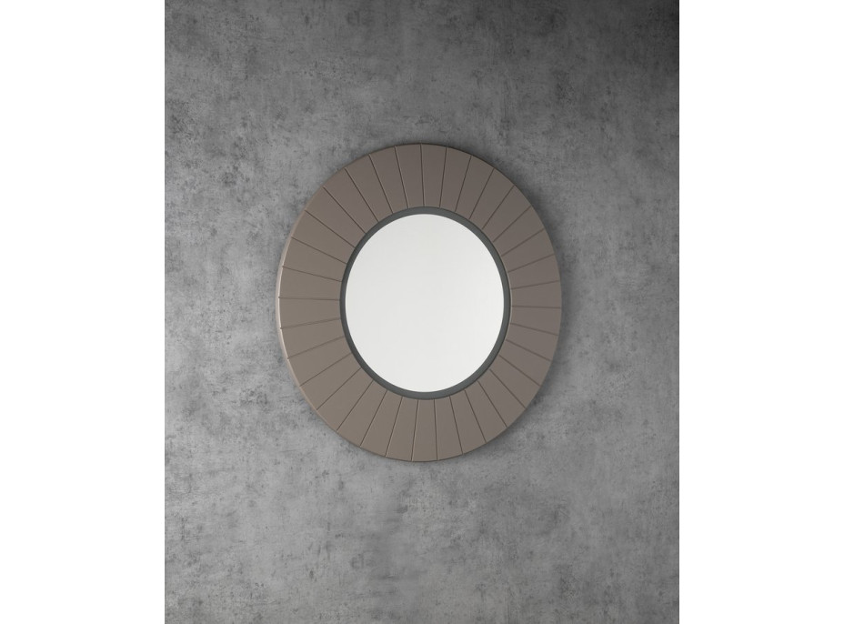 Sapho LUMIRO STRIP okrúhle zrkadlo s LED osvetlením v ráme ø 75cm, agila LR750-4343S