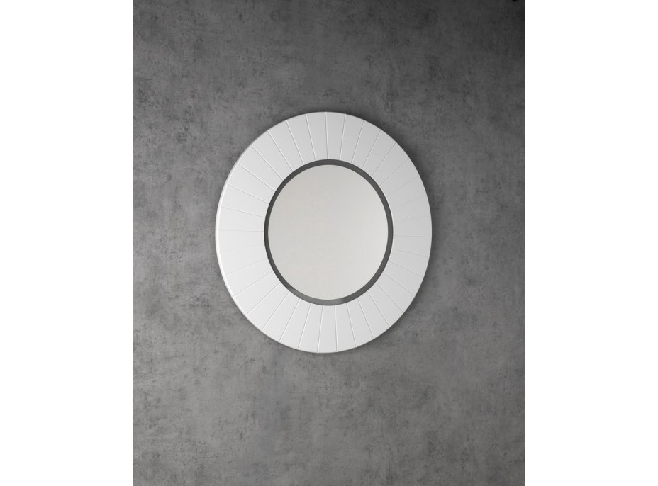 Sapho LUMIRO STRIP okrúhle zrkadlo s LED osvetlením v ráme ø 75cm, biela mat LR750-3131S