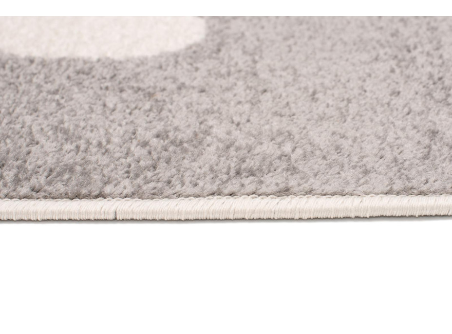 Kusový koberec AZUR srdiečka a hviezdičky - šedý/ružový/biely, 160x220 cm