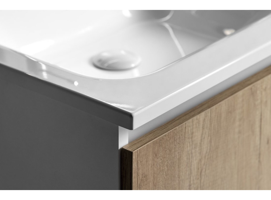 Sapho ARECA umývadlo, liaty mramor, 71x51, 5cm, biela AC071