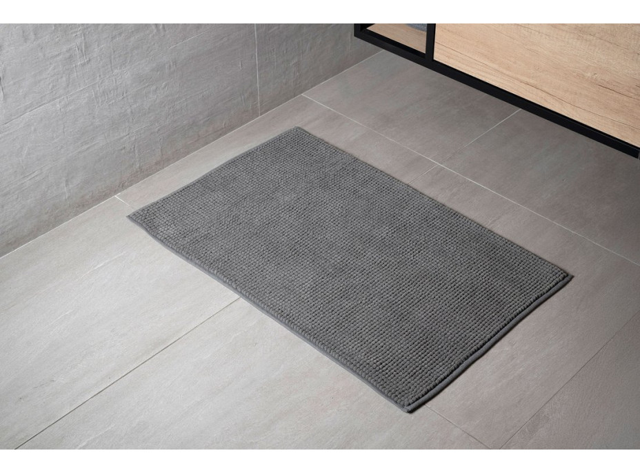 Aqualine CHENILL kúpeľňová predložka 50x80cm, 100% polyester, sivá CH2013