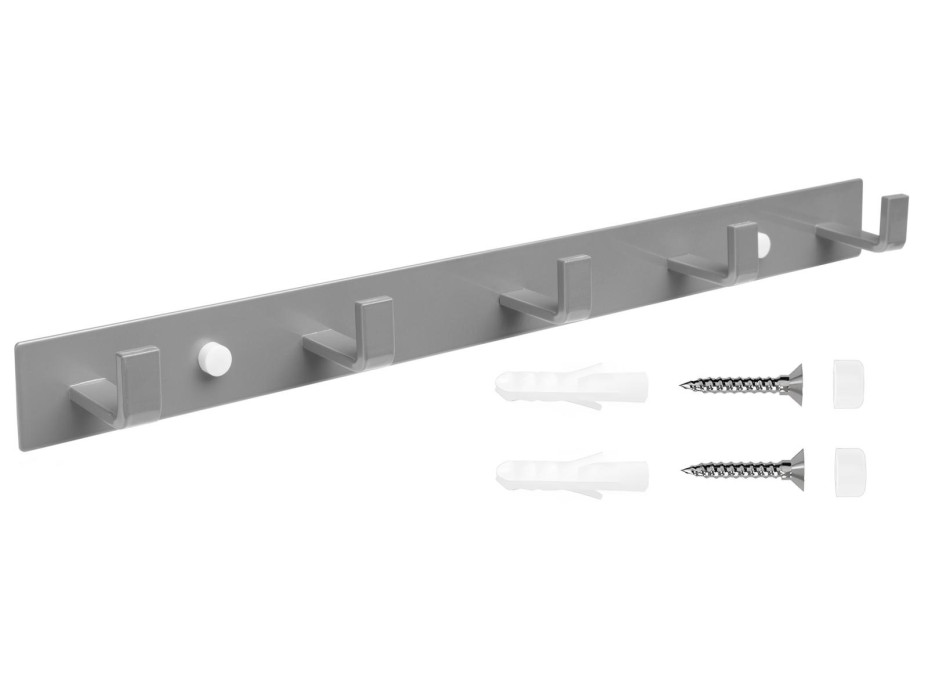 Strieborný kovový vešiak PSINO 43,5 cm