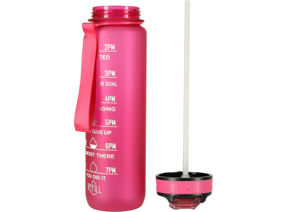 Fľaša na vodu 1l - ružová