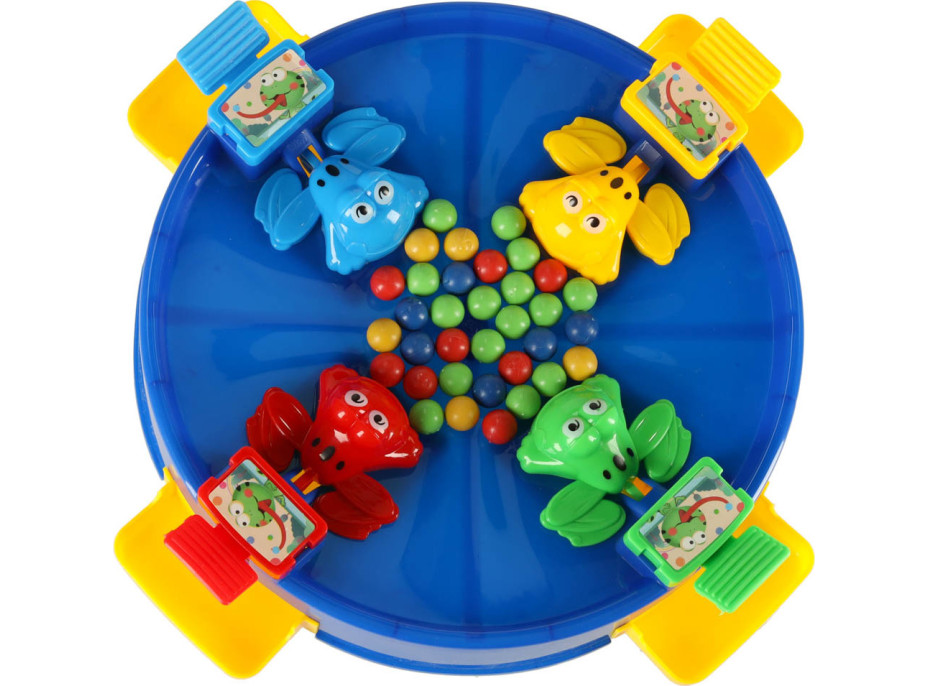 Arkádová hra Hladné žaby pre 4 hráčov - modrá