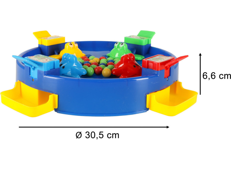 Arkádová hra Hladné žaby pre 4 hráčov - modrá