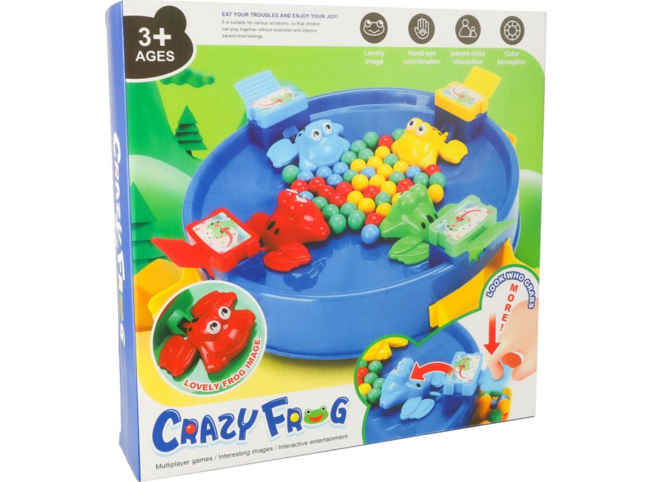 Arkádová hra Hladné žaby pre 4 hráčov - modrá