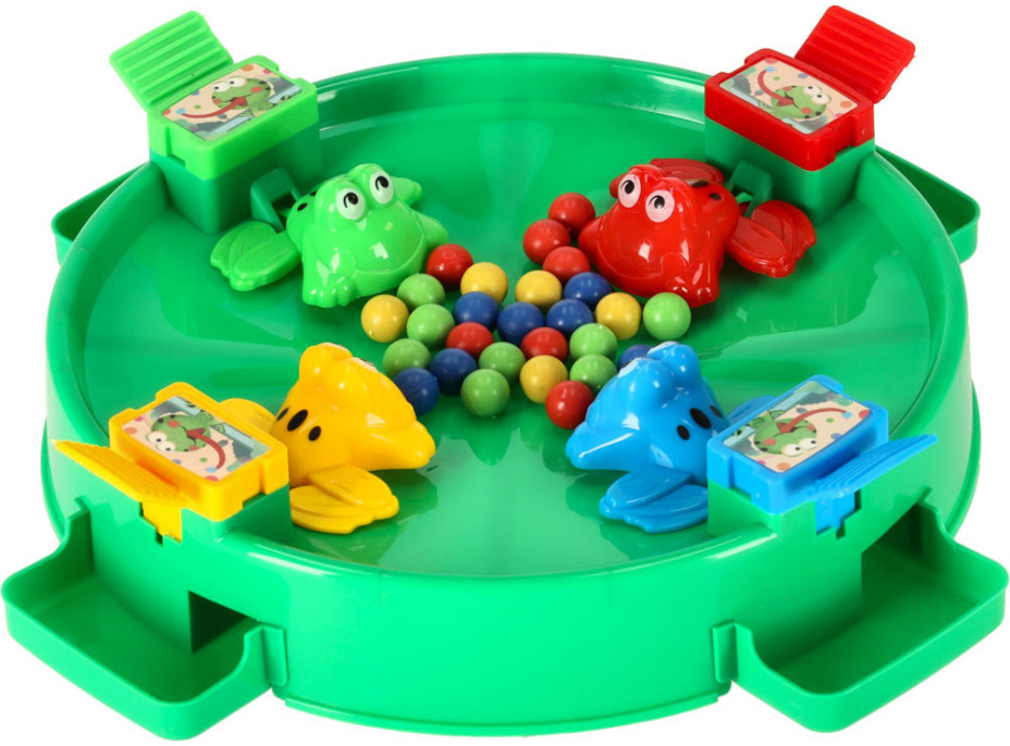 Arkádová hra Hladné žaby pre 4 hráčov - zelená