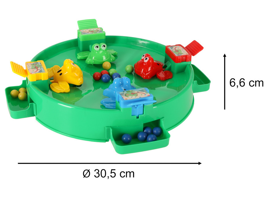 Arkádová hra Hladné žaby pre 4 hráčov - zelená