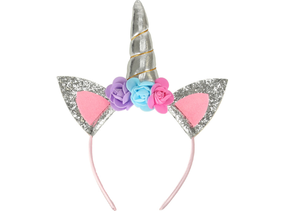 Karnevalový kostým Jednorožec - strieborný