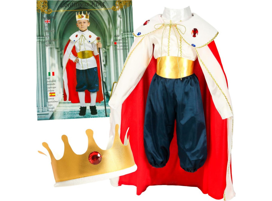 Karnevalový kostým Kráľ - veľkosť M