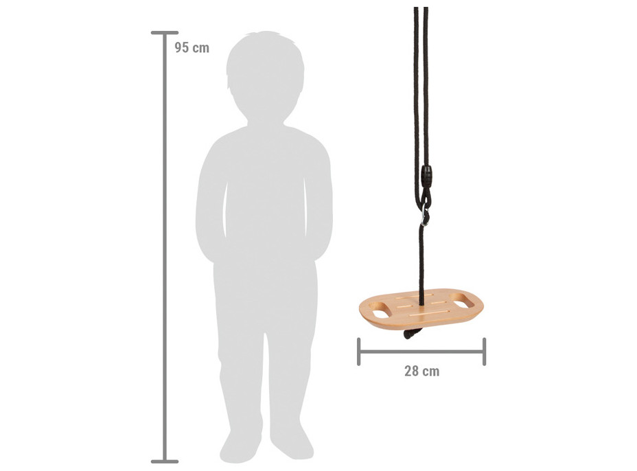 small foot Hojdací disk s rukoväťami Black Line