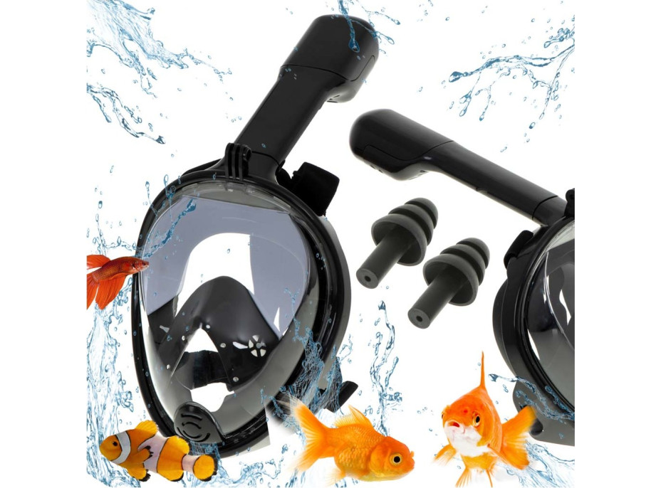 Šnorchlovacia maska veľ. L/XL - čierna