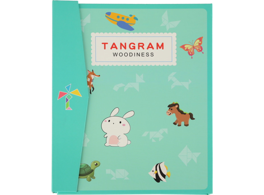 Drevený magnetický tangram