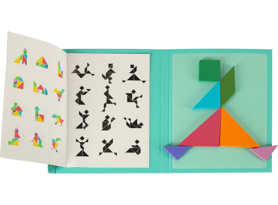 Drevený magnetický tangram