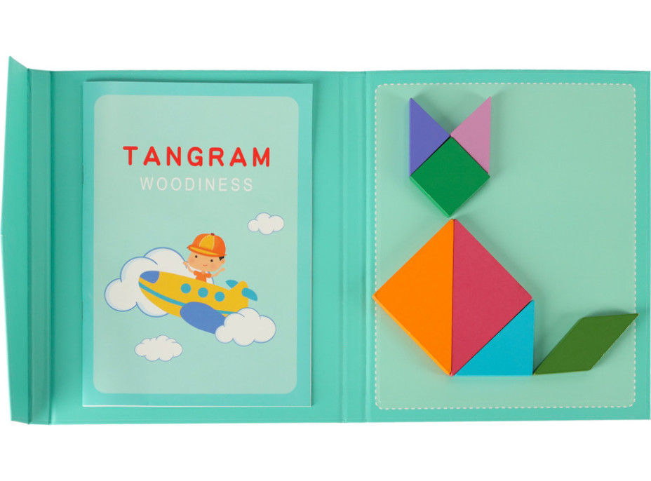 Drevený magnetický tangram