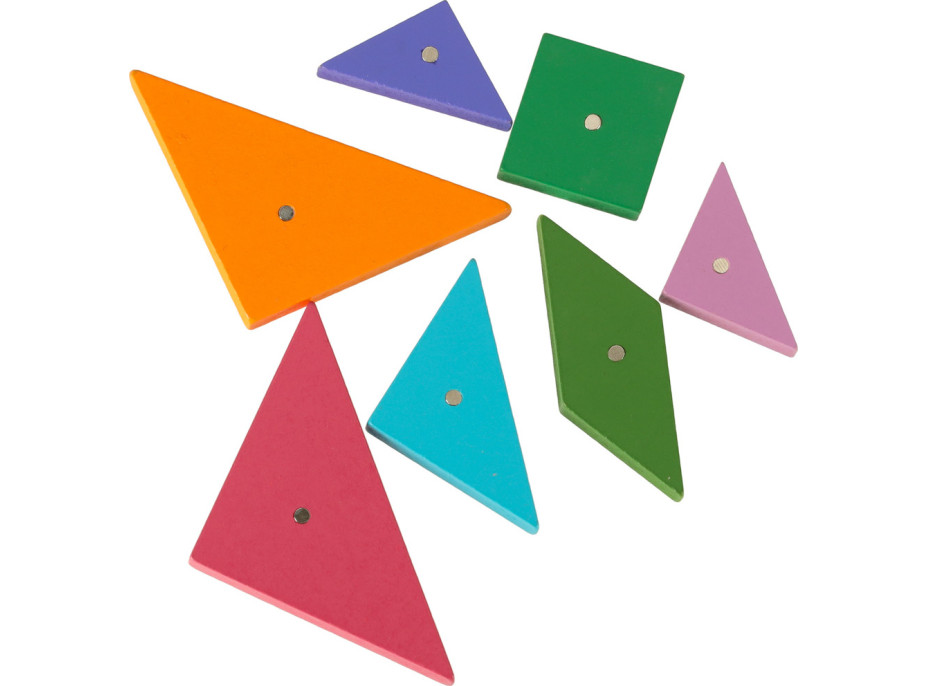 Drevený magnetický tangram