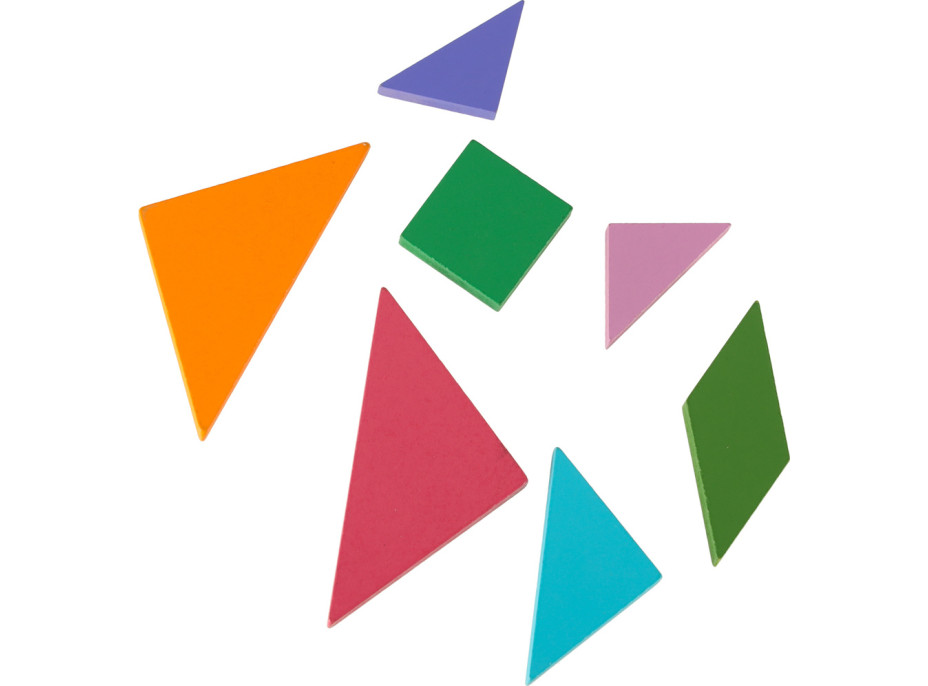 Drevený magnetický tangram