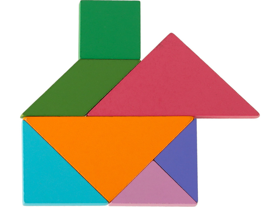 Drevený magnetický tangram