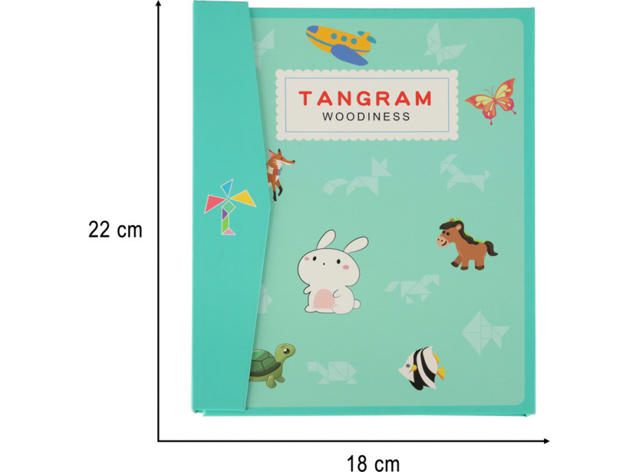 Drevený magnetický tangram