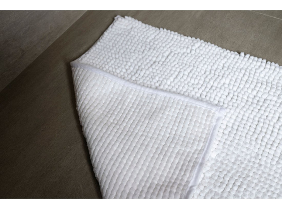 Aqualine CHENILL kúpeľňová predložka 50x80cm, 100% polyester, biela CH2011