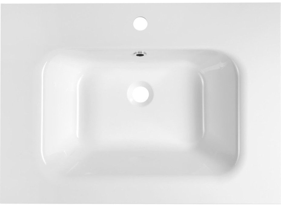 Sapho ARECA umývadlo, liaty mramor, 71x51, 5cm, biela AC071
