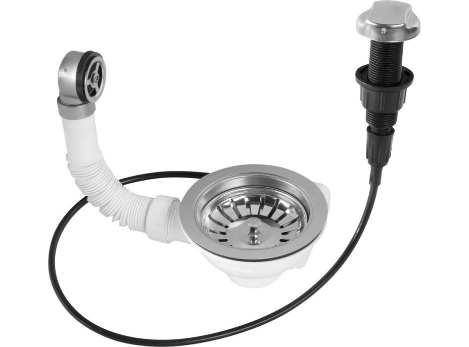 Bruckner Drezová výpusť 6/4", s prepadom a ovládaním, nerez 155.122.1