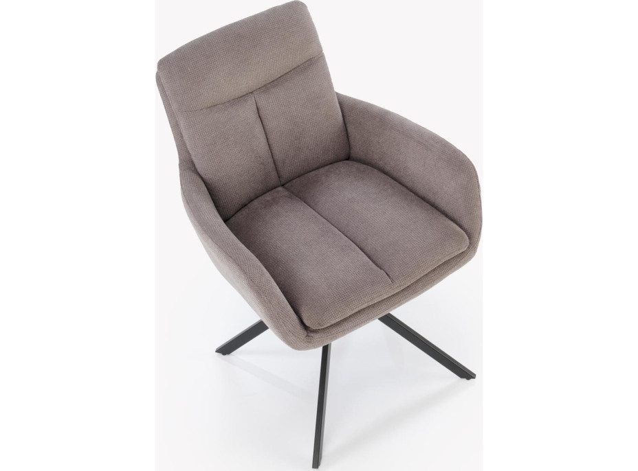 Jedálenské otočné kresielko AIDEN - šedé