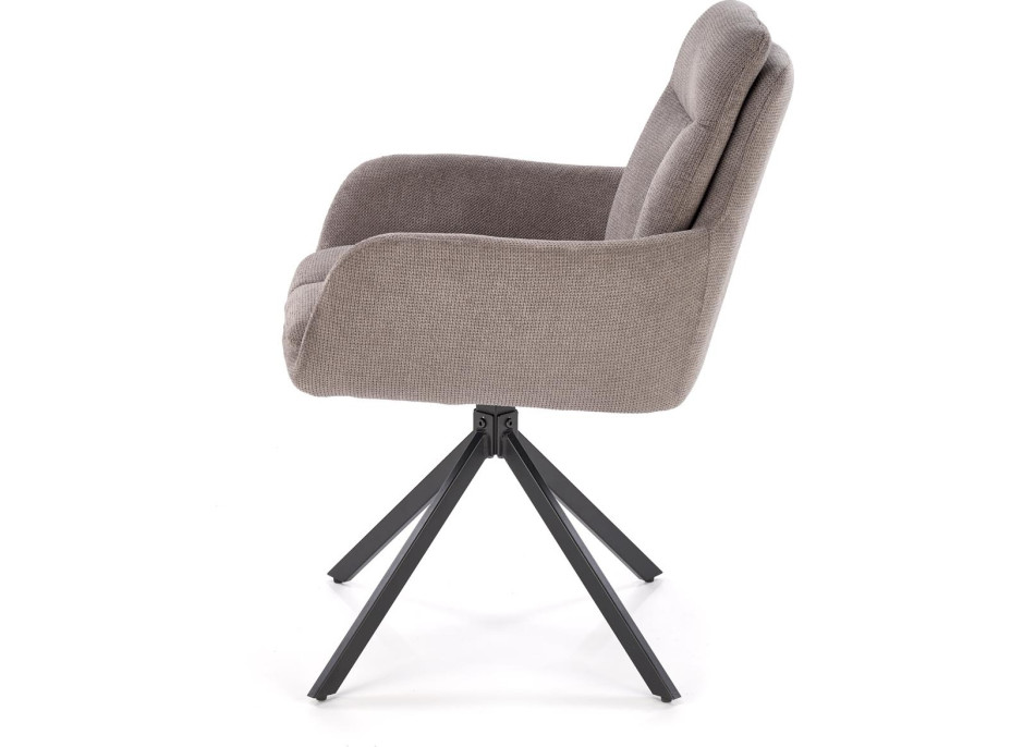 Jedálenské otočné kresielko AIDEN - šedé