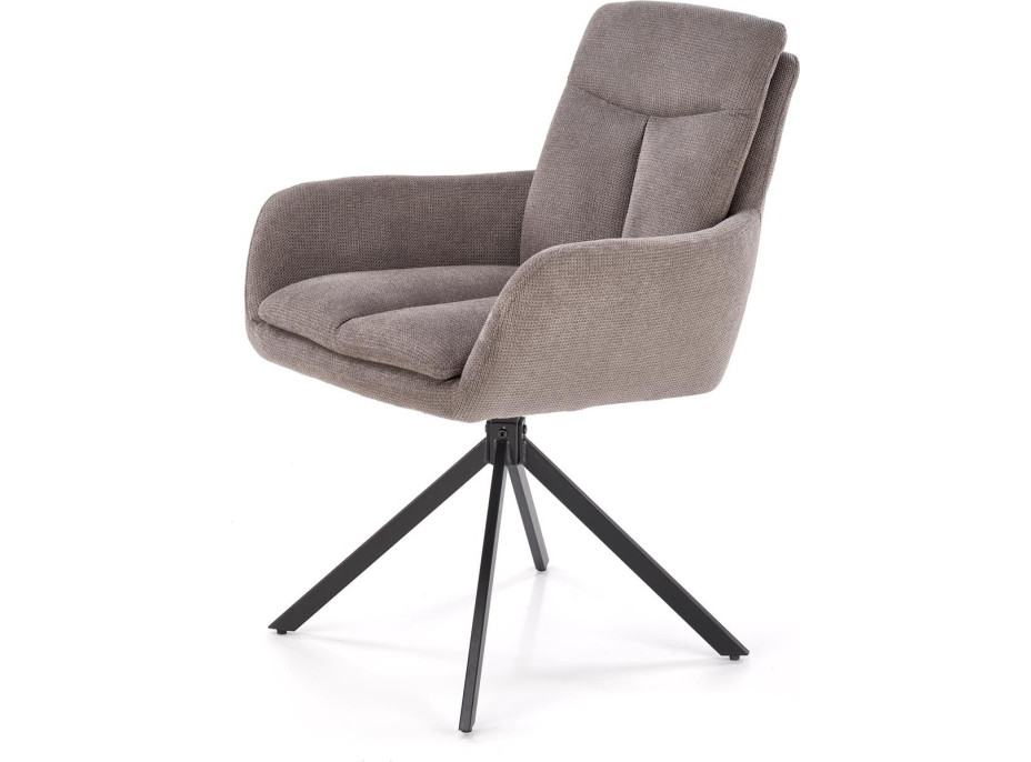 Jedálenské otočné kresielko AIDEN - šedé