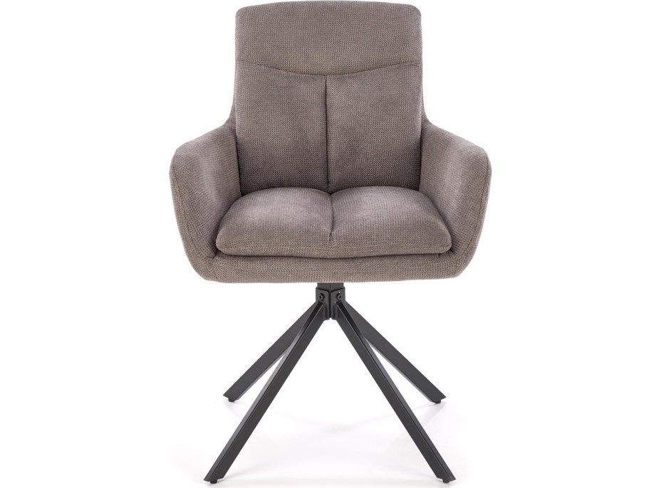 Jedálenské otočné kresielko AIDEN - šedé