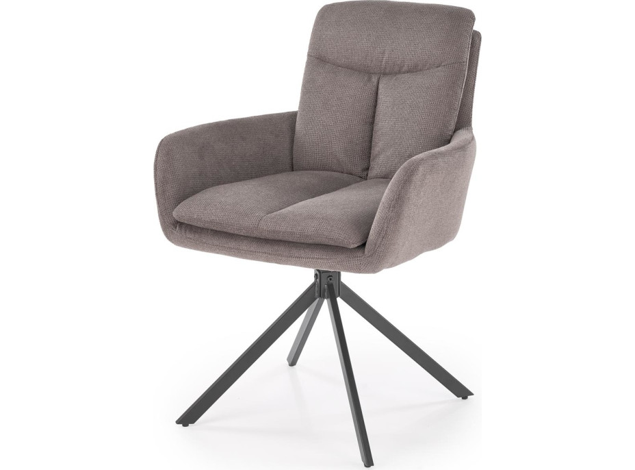 Jedálenské otočné kresielko AIDEN - šedé