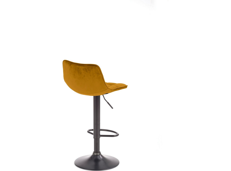 Barová stolička DÁŠENKA - horčicovo žltá - výškovo nastaviteľná