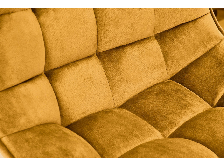 Barová stolička DÁŠENKA - horčicovo žltá - výškovo nastaviteľná