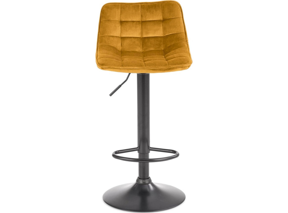 Barová stolička DÁŠENKA - horčicovo žltá - výškovo nastaviteľná