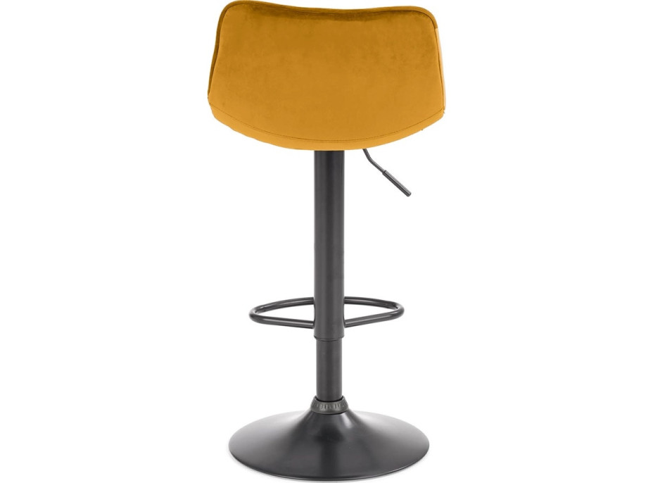 Barová stolička DÁŠENKA - horčicovo žltá - výškovo nastaviteľná