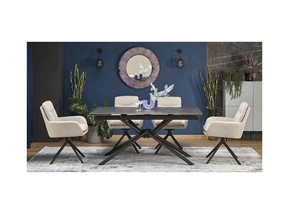 Jedálenské otočné kresielko AIDEN - šedé