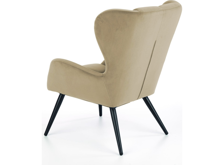 Kreslo ORION - čalúnené - béžové/čierne