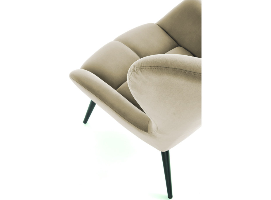 Kreslo ORION - čalúnené - béžové/čierne