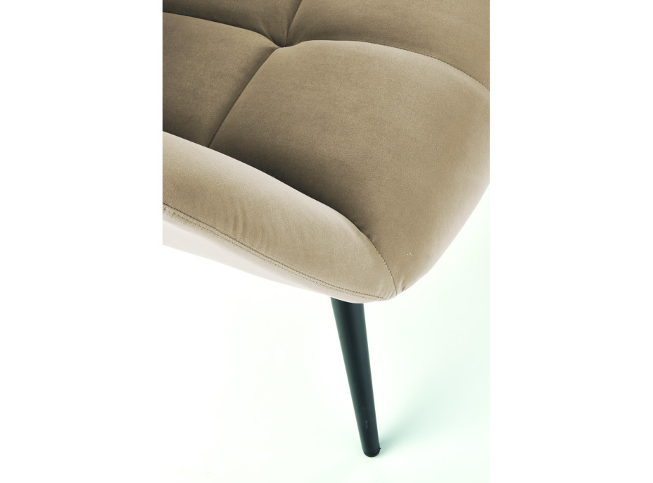 Kreslo ORION - čalúnené - béžové/čierne