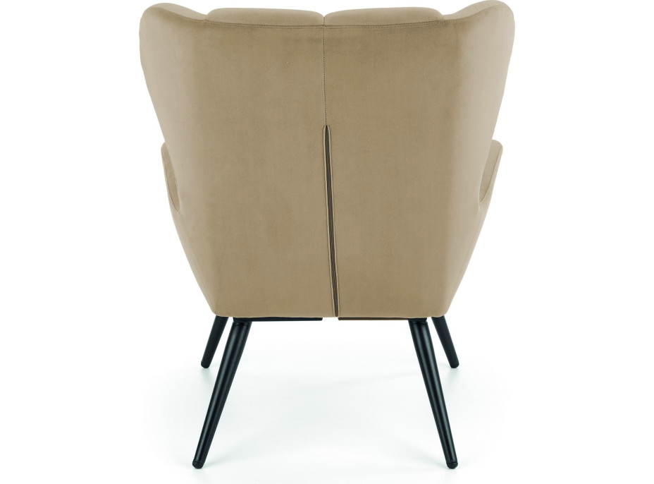 Kreslo ORION - čalúnené - béžové/čierne