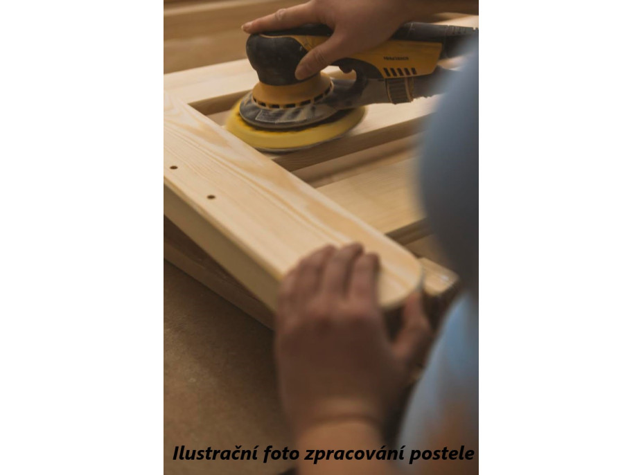 Detská Montessori posteľ z masívu borovice BETTY - 200x140 cm - KAŠMIEROVÁ