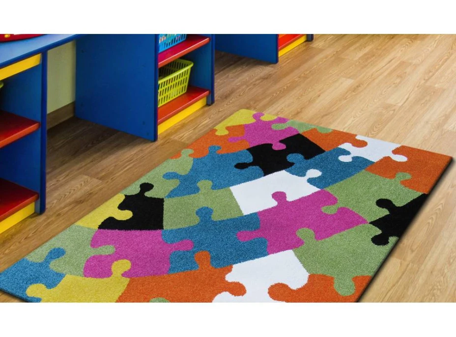Detský koberec Puzzle - multicolor