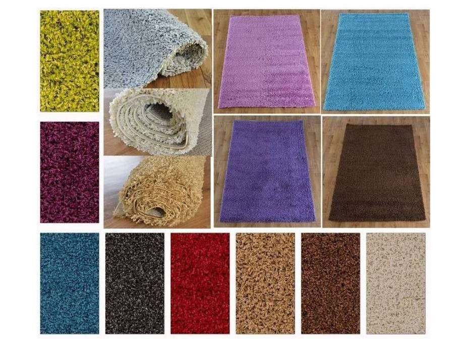 Moderný kusový koberec SHAGGY COLOR - hnedý