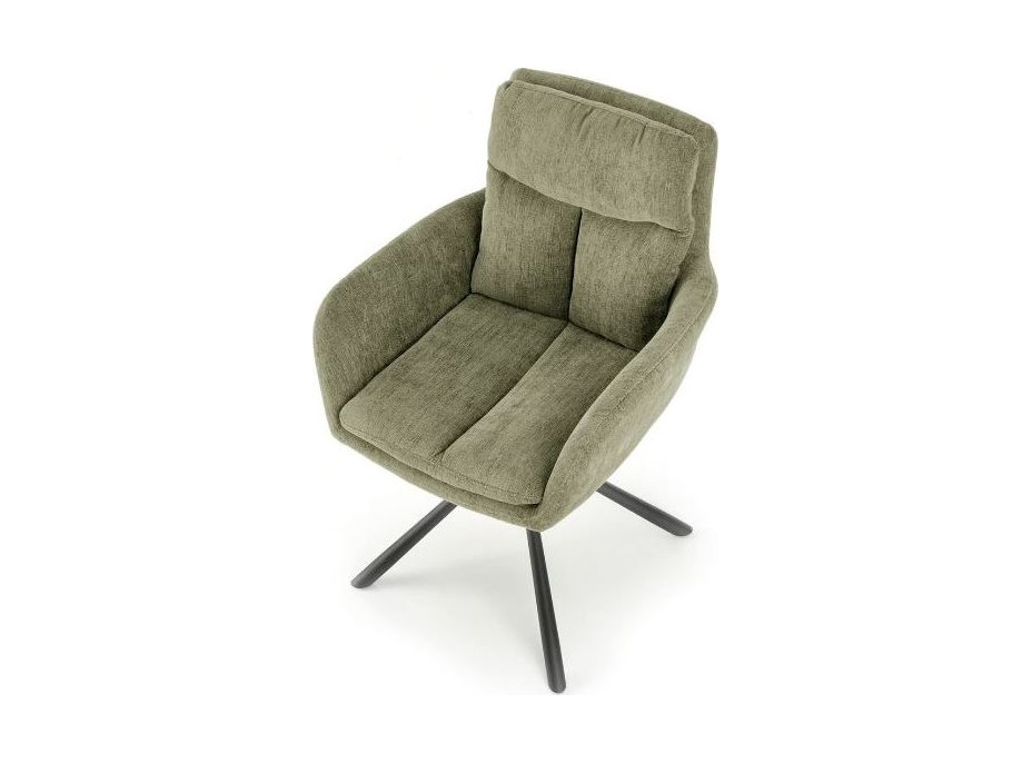 Jedálenské otočné kresielko HAYES - olivovo zelené