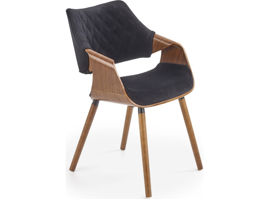 Jedálenská stolička KIA - čierna/orech