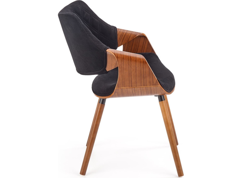 Jedálenská stolička KIA - čierna/orech